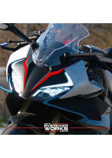 Cfmoto 450SR Sticker Ön Kafa Çift Çizgi Dekor Sticker Etiket Modeli fiyatları
