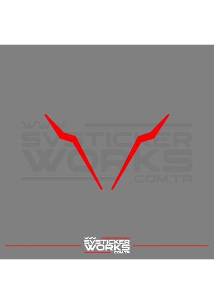 Cfmoto 450SR Sticker Ön Kafa Çift Çizgi Dekor Sticker Etiket Modeli modelleri