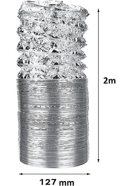 Kopmayan Davlumbaz Baca Flexible Aspiratör Borusu 2 Metre fırsatları