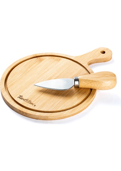 Bambu Peynir Kesme Tahtası ve Bıçak Seti 19.5X14CM