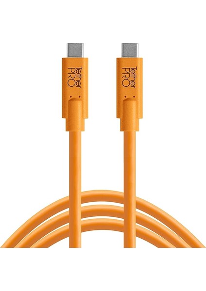 Tools Tetherpro Usb-C To Usb-C - Bağlantı Kablosu 15' (4.6m) Dslr Kamera ve Laptop, Turuncu