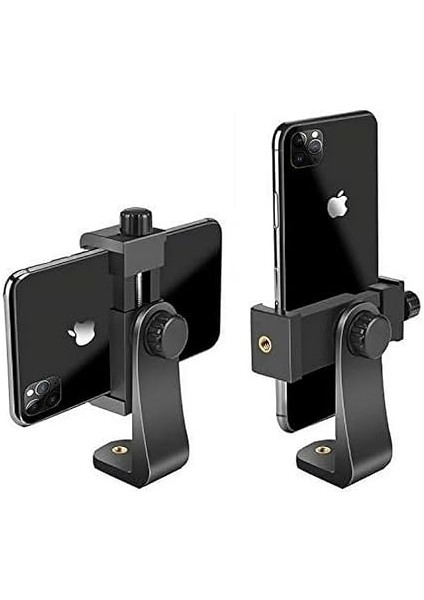 Telefon Tripod Tutucu Başlık + Tripod 90° Yönlendirme Aparatı 360 Derece Dönebilen Başlık Tüm Tripodlara Uyumlu Metal Mafsal Aparatı P231 (P231 Telefon Tutucu + Mafsal) fiyatları
