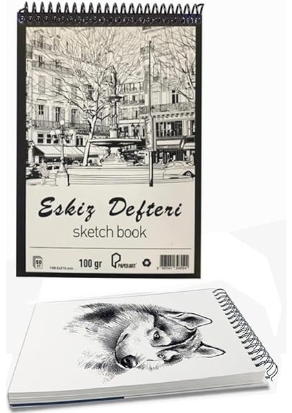 A5 Eskiz Defteri Spralli 50 Yaprak Karakalem Çizim Seti Gölgelendirme Kalemi Hamur Silgi Fatih Dereceli Kalem Hobi Tasarım Seti modelleri