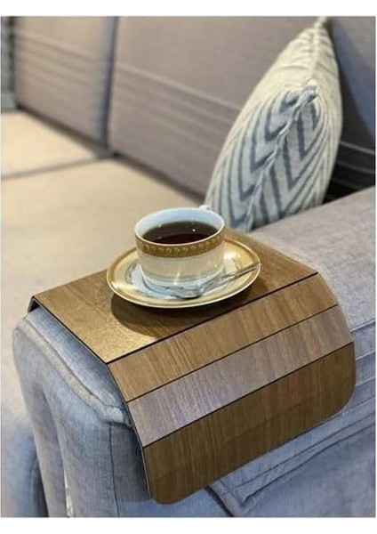 Ayarlanabilir Portatif Koltuk Kenar Ahşabı Yan Sehpa Koltuk Tepsisi Kolçak Sehpası modelleri