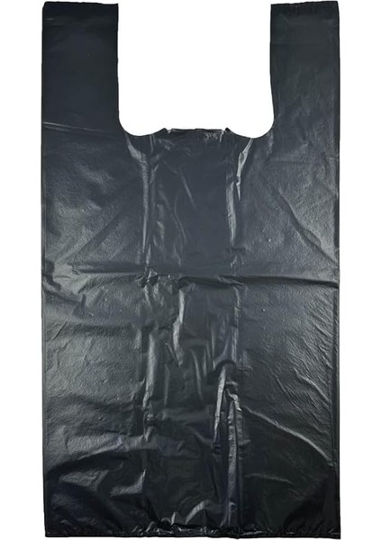 Siyah Poşet Büyük Boy Hışır Atlet Poşet Market Manav Poşeti Çöp Poşeti 3 kg