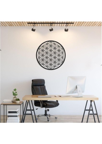 Eğitim Araçları Ahşap Yaşam Çiçeği Kutsal Geometri Dekoratif Tablo