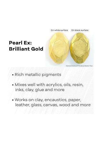 Pearl Ex Pigment Tozu, 3 G, Parlak Altın, Epoksi Reçine, Sulu Boya, Kaligrafi Mürekkebi ve Kil Için Gevşek Mika Tozu, Epoksi Reçine Boyası fiyatları