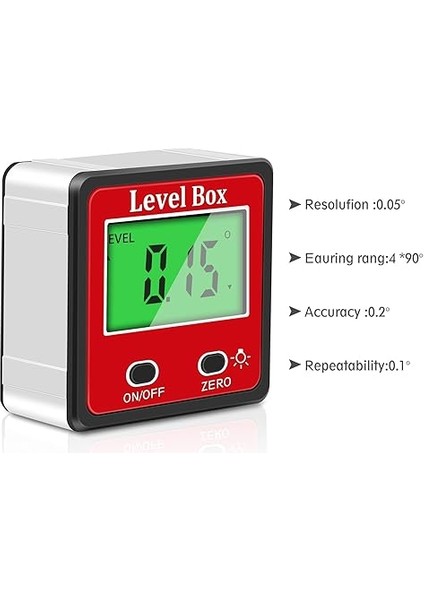 Dijital LCD Açı Ölçer, Eğim Ölçer, Mini Açı Arayıcı, Manyetik Ayaklı, Su Geçirmez Dijital Açı Ölçer, 0-360° Açı Ölçer modelleri