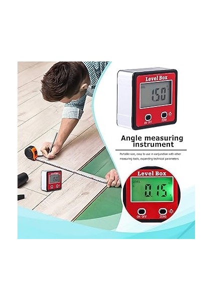 Dijital LCD Açı Ölçer, Eğim Ölçer, Mini Açı Arayıcı, Manyetik Ayaklı, Su Geçirmez Dijital Açı Ölçer, 0-360° Açı Ölçer fırsatları
