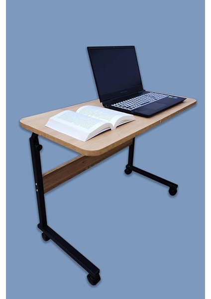 Laptop Sehpası ve Çalışma Masası Yükseklik Ayarlı Tekerlekli Oval Kenar (80 Lik Sehpa) fırsatları
