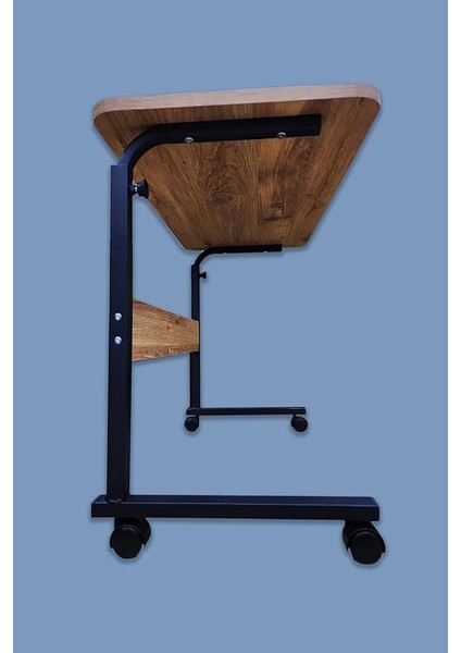 Laptop Sehpası ve Çalışma Masası Yükseklik Ayarlı Tekerlekli Oval Kenar (80 Lik Sehpa) indirimleri