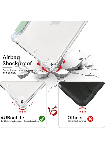 Kılıf Için iPad Mini 5.4.3.2.1 Nesil 7,9 Inç ile Pencil Tutucu, Ince Hafif Koruyucu Kılıf, Yumuşak Tpu Şeffaf Mat Arka Kabuk Kapak Için iPad Mini 7,9, Otomatik Uyku/uyanma (Nane Yeşili) fırsatları