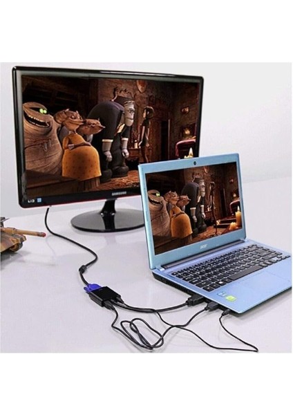 4488 HDMI To VGA Kablo Çevirici Dönüştürücü + Ses Destekli fırsatları