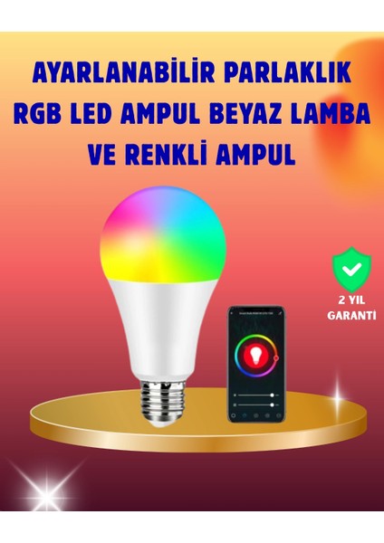 Enerji Verimli Akıllı LED Ampul, Uzaktan Kontrol Özellikli