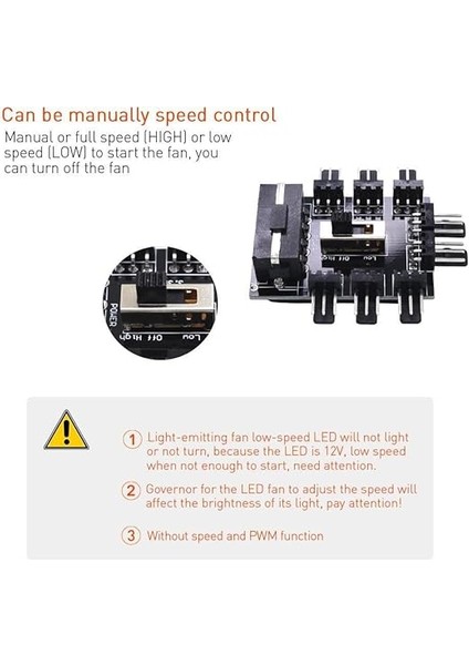 8 Port Fan Çoklayıcı Hub Y Pwm Splitter Ide Molex Soğutma 3 Pin 4 Switch Anahtarlı 4336 indirimleri