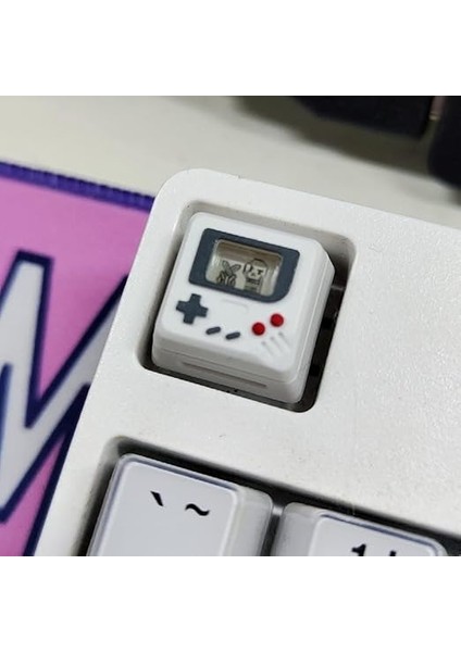 Sevimli Keycap,özel 3D Esc R4 Profili Mekanik Klavye Için Parlatıcı Esnaf Anahtarı,retro Mini Oyun Pedi Tuş Başlığı (Beyaz) indirimleri