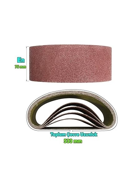 Adet Sonsuz Bant 180 Kum Tank Palet Zımpara Kağıdı 75 x 533 mm fiyatları