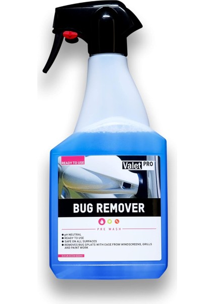 Pro Bug Remover Otomobil Araç Araba Tampon Kaput Ön Cam Radyatör Izgarası ve Boya Böcek Temizleme Sprey 500 ml