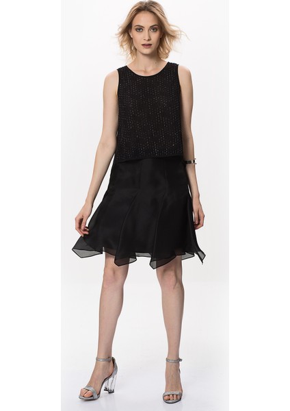 Tül Detaylı Mini Etek Siyah Y9915002_001 fiyatları