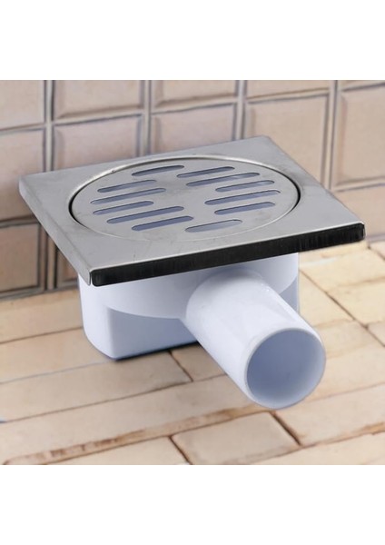 Metal Plastik Yer Süzgeci Banyo Izgara Lavabo Pis Su Gideri Kapak Kapağı Yandan Çıkışlı Sifon 32 mm