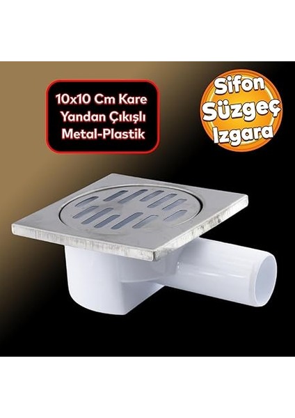 Metal Plastik Yer Süzgeci Banyo Izgara Lavabo Pis Su Gideri Kapak Kapağı Yandan Çıkışlı Sifon 32 mm fırsatları