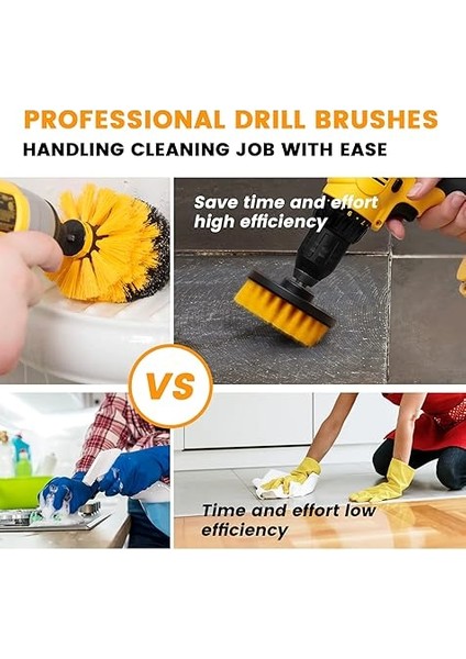 Matkap Fırça Başlığı, 3 Adet Matkap Fırça Başlığı Seti, Akülü Tornavida Için Fırça, Banyo, Banyo, Zemin Kaplaması, Mermer, Seramik Temizliği Için Matkap Fırça Seti indirimleri