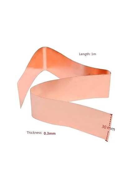 99.9 Saf Bakır Folyo Levha Ince Cu Metal Folyo Rulo, 0.3mm* 30MM* 1m Saf Bakır Şerit fiyatları