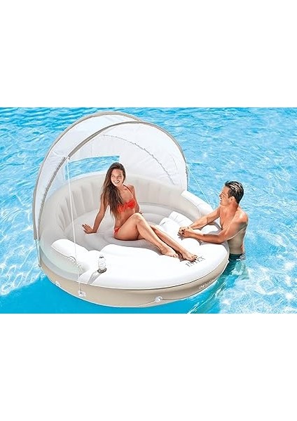 Gölgelikli Lüks Sırtlıklı Ada Yatak 199X150 cm fiyatları