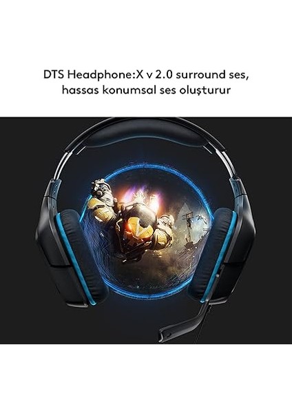 G G432 Kablolu Oyuncu Kulaklığı, 7.1 Surround Ses, Dts Kulaklık: x 2.0, 6mm Mikrofon, Windows, Mac, Nintendo Switch, Ps4, Xbox One, Tablet ve Mobil Cihazlarla Uyumluluk, Siyah modelleri