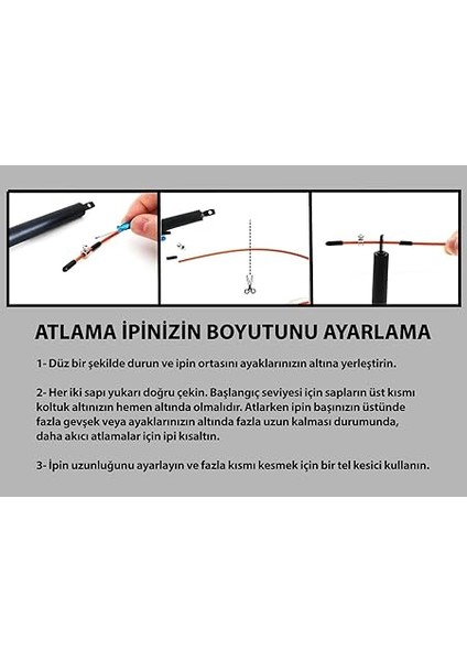 Ayarlanabilir Çelik Telli Atlama Ipi - Speed Rope fiyatları