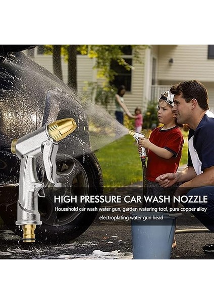 Tam Pirinç Başlıklı, %100 Ağır Hizmet Tipi Metal Su Tabancası, Bahçe Hortumu Püskürtme Tabancası, Sulama Tesisleri, Duş Evcil Hayvanı, Araba Yıkama Için Yüksek Basınçlı Püskürtme Nozulu fırsatları