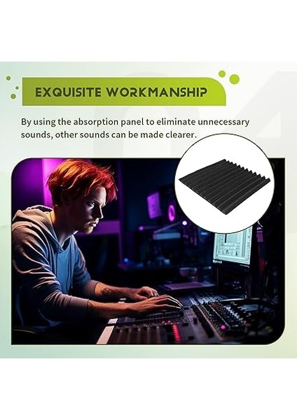 12 Adet Kendinden Yapışkanlı Akustik Plaka, Ses Geçirmez Köpük Plakalar, Ev Için Yüksek Yoğunluklu Ses Yalıtım Duvar Plakaları (Siyah) fırsatları