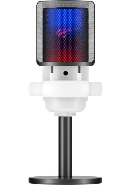 Gamenote GK50 Rgb Yayıncı Mikrofon - 24BIT/192KHZ - Kardioid - Gürültü Engelleme - Type-C + 3.5mm - Beyaz