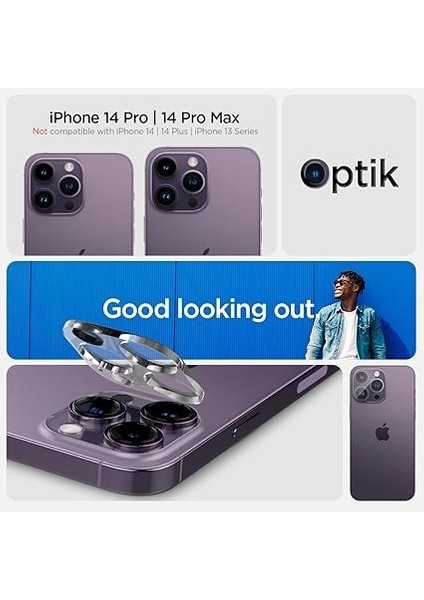 iPhone 16 Pro Max / 16 Pro / 15 Pro Max / 15 Pro / 14 Pro Max / 14 Pro Kamera Lens Camı Koruyucu Glas.tr Optik (2 Adet) Crystal Clear - AGL05761 fiyatları