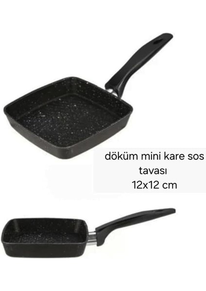 Yanmaz Yapışmaz Granit Kaplama Döküm Mini Tava (Kare) modelleri