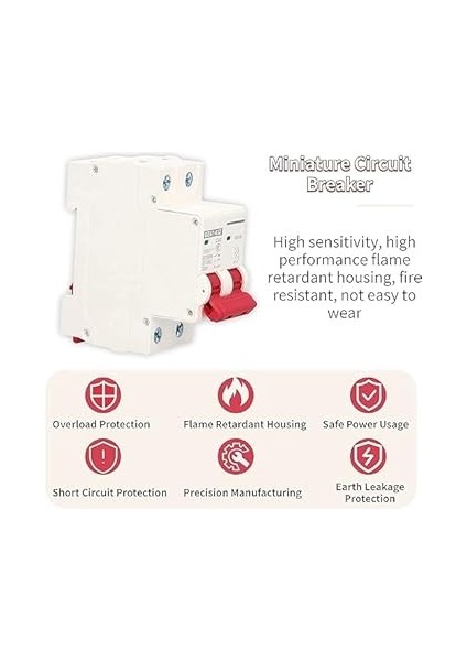 500V Dc Devre Kesici, 2 Kutuplu 40A Dc Minyatür Devre Kesici Mcb Pv Bağlantı Kesme Anahtarı Solar Pv Sistemi Devre Kesici Güneş Panelleri Için Dc Bağlantı Kesme Anahtarı Fotovoltaik Sistem indirimleri