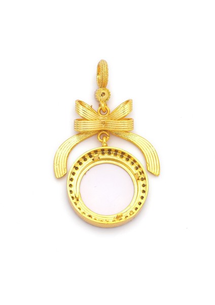 Altın Kaplama Kurdeleli Çeyrek Altınlı Içi Boş Kolye Ucu TGR-725 fiyatları