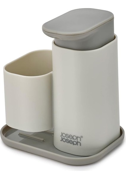 Joseph Duo Sabun Dispenseri, Sünger Tutuculu, Mutfak Lavabosu Için El Deterjanı Dispenseri, Gri