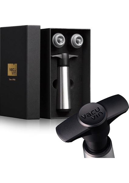 Vin Şarap Koruyucu Paslanmaz Çelik Hediye Kutusu - Şarabınızı Taze ve Keyifli Tutun - Açılmış Şişelerinizin Kalitesini Koruyun - Lüks Şarap Aksesuarı