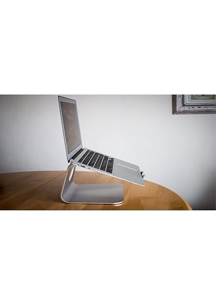 Alüminyum Laptop Stand – MacBook & 10-17” Dizüstü Bilgisayarlarla Uyumlu, Ergonomik Yükseltici, Isı Dağıtıcı, Sabit Masa Standı, Rain Design Stil Uyumlu Gri indirimleri