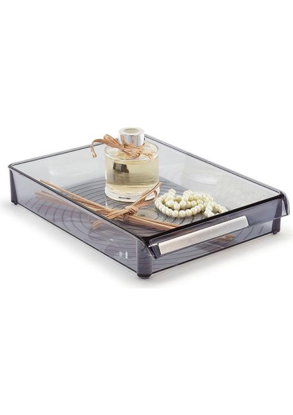 M-E27-50-25 Düzenleyici Raf, Şeffaf Siyah fırsatları