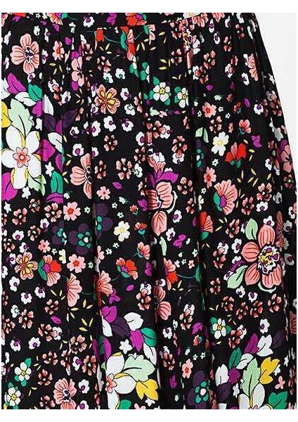 Çiçek Desenli Etek Standart Renk Y9915005_089