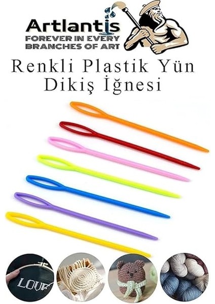 ve Kıvrımlı Plastik Yün Iğnesi 20 Adet 1 Paket Plastik Dikiş Dokuma Iğnesi Kavisli Iplik Iğne Goblen indirimleri