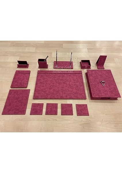 Ofis New York Sümen Takımı/pembe / 12 Parça fiyatları