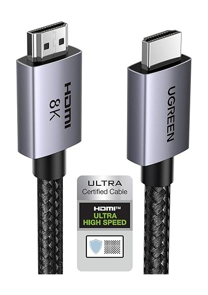 HDMI 2.1 Kablo 8k 60Hz 4K 240Hz 165Hz 144Hz 120Hz 48GBIT/S Yüksek Hızlı, HDMI Kablo 2.1 Ultra Hd Earc Hdr 10+ Hdcp 2.3 Dolby Vision Vrr Tv/ps5/ps4/ Xbox Series X/monitör ile Uyumlu (2m)