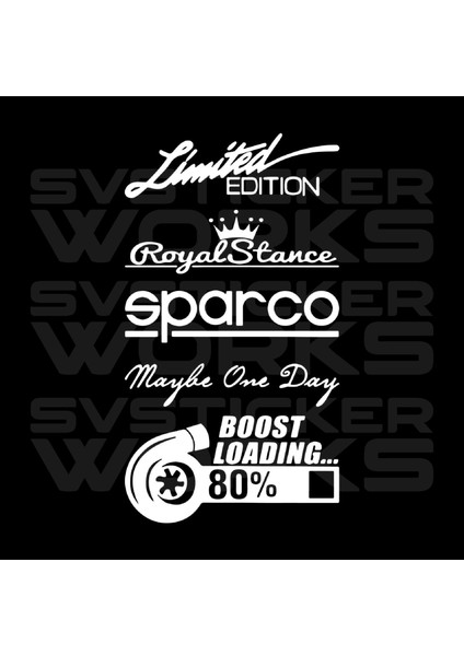 Türk Sticker Arka Cam Marka Logo Sticker Tüm Araçlara Uyumlu Beyaz Renk