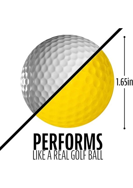 Sports Golf Topları – Resmi Boyut – Iç Veya Dış Mekan Golf Antrenmanı – Golf Egzersizleri Için Kısıtlı Top Dövüşü – 12'li Paket – Arka Bahçe Eğitimi indirimleri