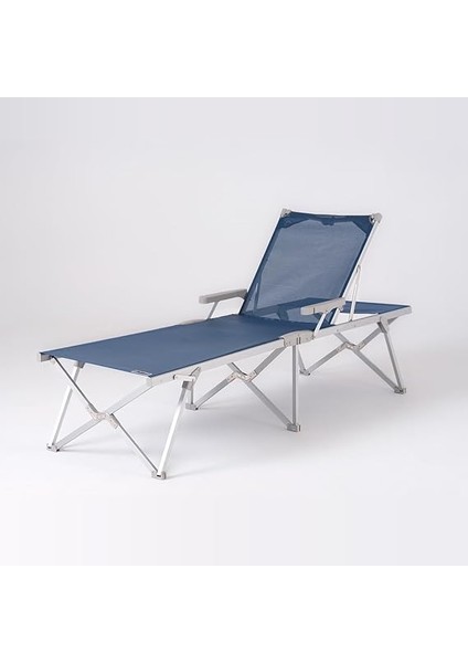 Katlanabilir Şezlong | 5 Kademe Ayarlı, Uv Korumalı Kumaş, Hafif ve Taşınabilir, 120 kg Taşıma Kapasiteli, Alüminyum Gövdeli Plaj-Bahçe-Havuz Şezlongu (Neon Yeşil/lacivert) (Lacivert) fiyatları