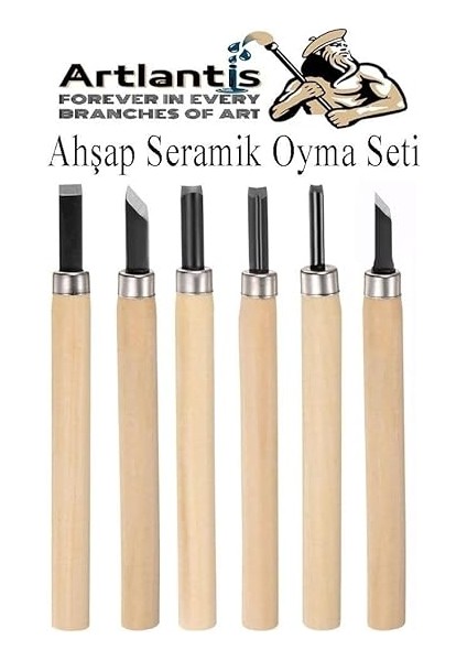 Ahşap Seramik Oyma Seti 6 Lı 1 Paket Iskarpela Seti Paslanmaz Çelik Bıçaklı Ağaç Oyma Heykel Hobi Kretuar Gravür fiyatları