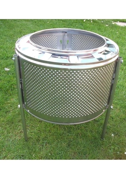 Sokak Sobası Dış Mekan Mangal Bahçe Soba Kazanlı Krom Barbekü Ayaklı Soba Ateş Çukuru